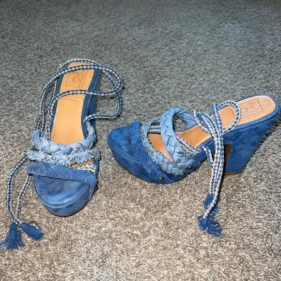 Free People Bacio 61 Pandino Lace Up Platform Heel Sandals