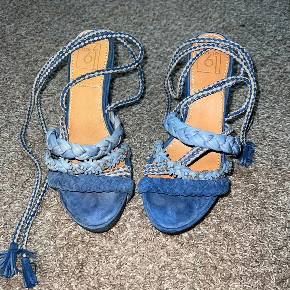 Free People Bacio 61 Pandino Lace Up Platform Heel Sandals
