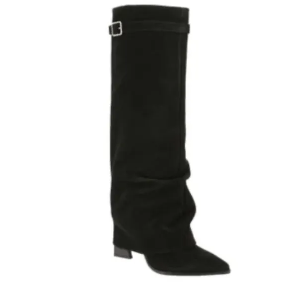 Free People Black Suede Boots size 7