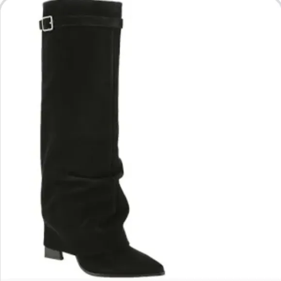 Free People Black Suede Boots size 7