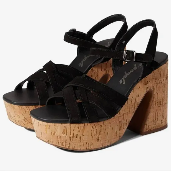 Free People Lisbon Mary Jane Platform Sandals In Black