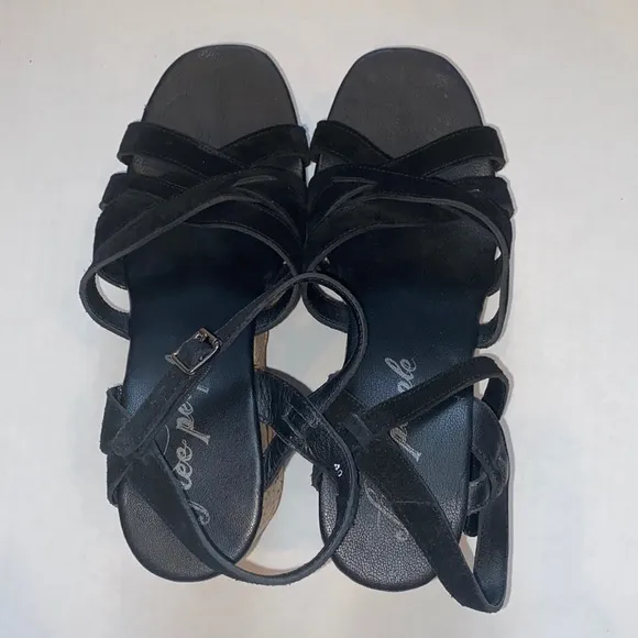 Free People Lisbon Mary Jane Platform Sandals In Black