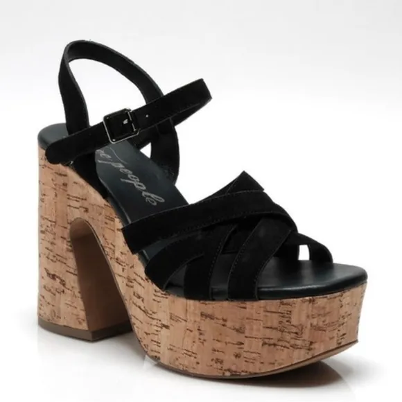 Free People Lisbon Mary Jane Platform Sandals In Black