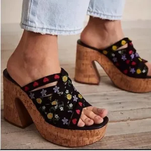 Free People Lisbon Platform Sandals Size 9