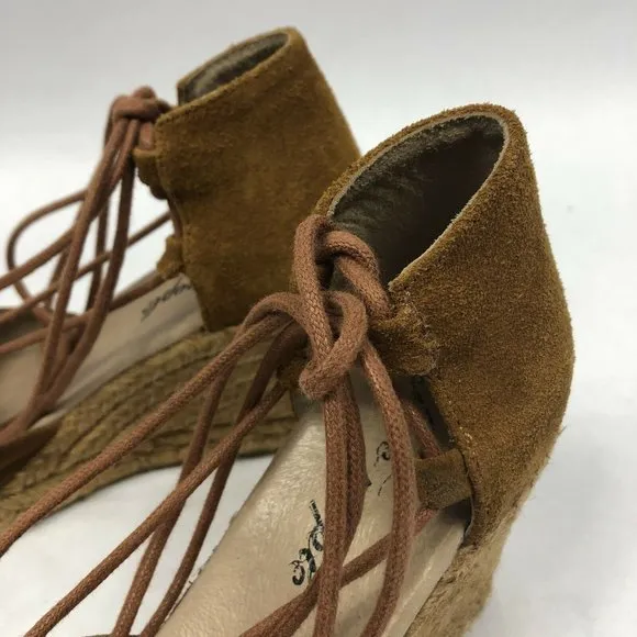 Free People Marabella Wedge Lace Up Espadrilles 39