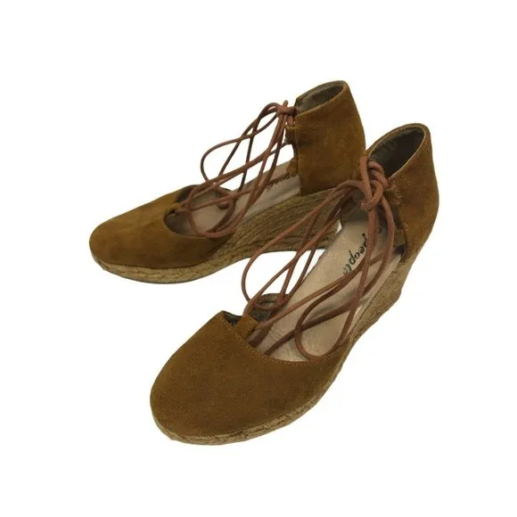 Free People Marabella Wedge Lace Up Espadrilles 39