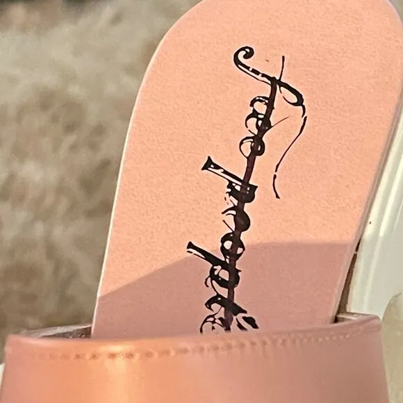 Free People Zoe Platform Heel Natural Pink Shoes Size 39 US 9 NEW