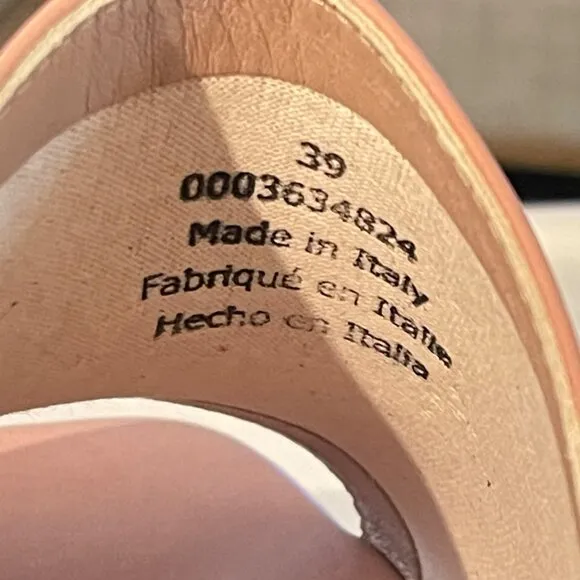 Free People Zoe Platform Heel Natural Pink Shoes Size 39 US 9 NEW