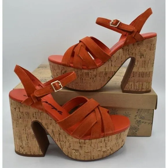 Free People Womens Size EU 39 US 9 Lisbon Sunstar Mary Jane Platform Sandals
