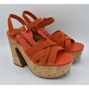 Free People Womens Size EU 39 US 9 Lisbon Sunstar Mary Jane Platform Sandals
