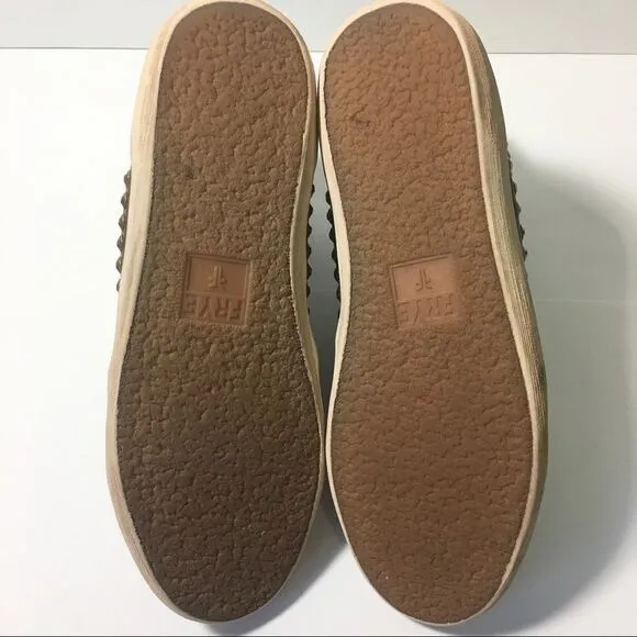 Frye Brown Kira Studded High-top Sneaker Flats