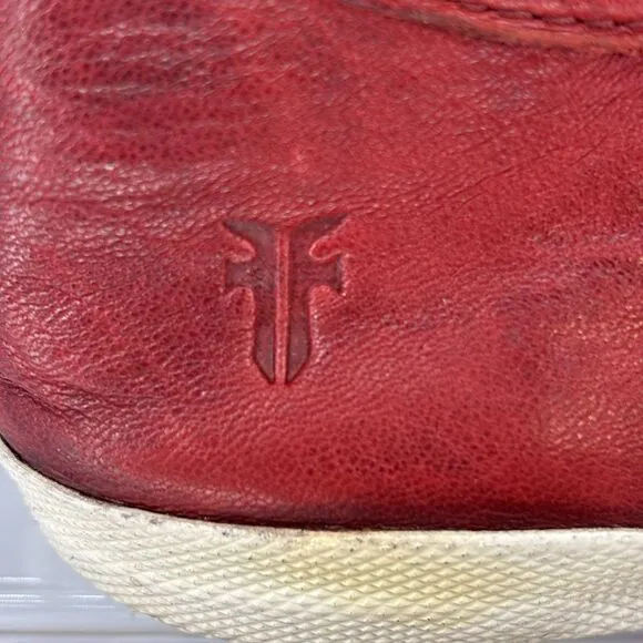 Frye Burnt Red Leather Melanie Low Profile Lace Up Sneakers Women’s 10