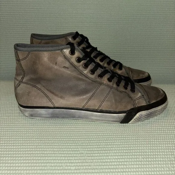 Frye Greene Tall Lace Shoes High Top Leather Sneaker Men’s Size 10 Tan Gray