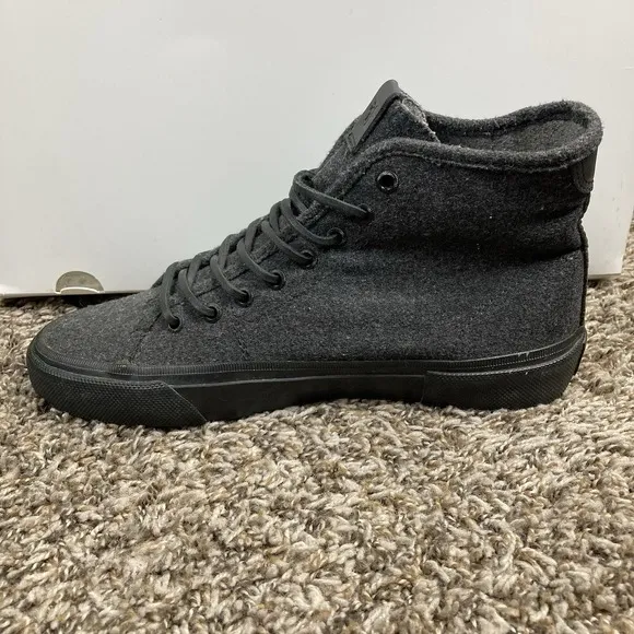 Frye Ludlow High Top Wool Mens 8 Gray Black Shoes Sneakers Chukka Wool