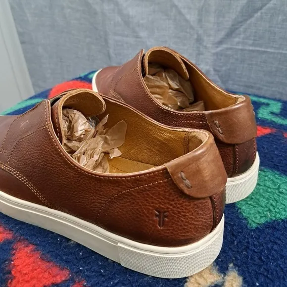 Frye Shoes Men Size 10.5 M Brown Casual Sneaker Leather Style 7200043
