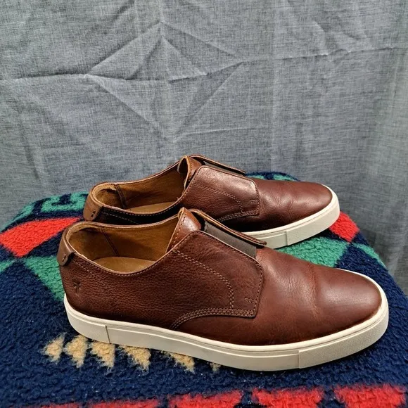 Frye Shoes Men Size 10.5 M Brown Casual Sneaker Leather Style 7200043