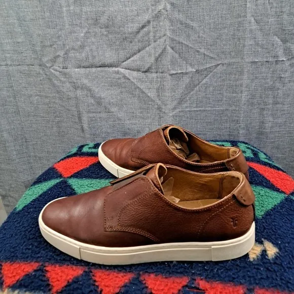 Frye Shoes Men Size 10.5 M Brown Casual Sneaker Leather Style 7200043