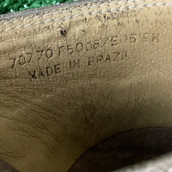 Frye Tan Leather Wedge Slides 9M