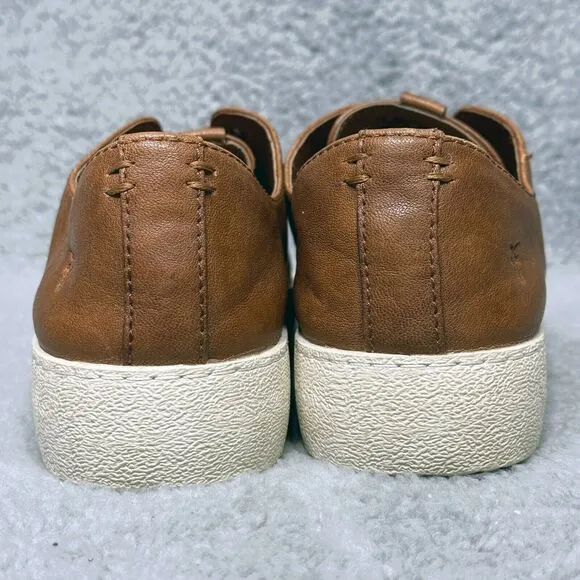 Frye Webster Low Lace Womens Size 9 Sneakers Shoes Cognac Brown Leather