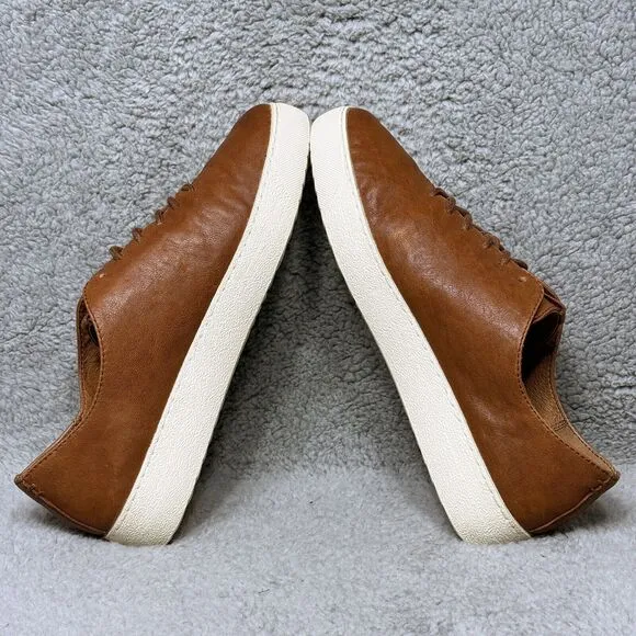 Frye Webster Low Lace Womens Size 9 Sneakers Shoes Cognac Brown Leather
