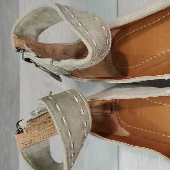 Frye Womens Carson Ankle Ballet  Suede Zip Back Loafer Slip on flats shoes