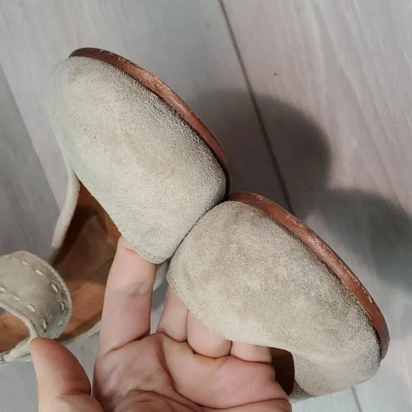 Frye Womens Carson Ankle Ballet  Suede Zip Back Loafer Slip on flats shoes