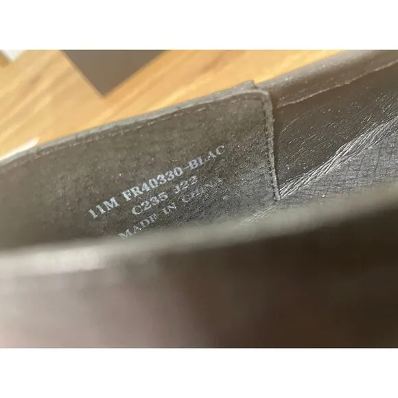 Frye Women's Claire Woven Flats Black Smooth Leather Size 11 Stylish Comfy