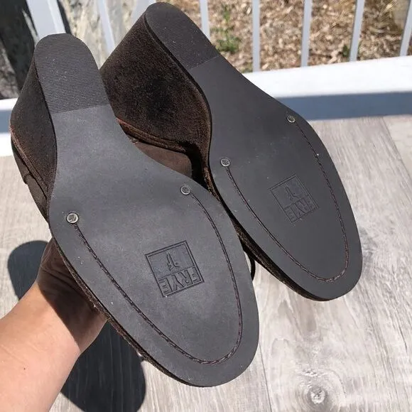 Frye leather wedge shoes