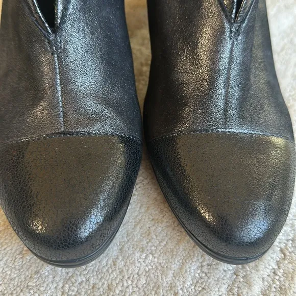 Gabor Women's Enfield Ankle Booties Metallic Black Boots Size UK 5 | US 7.5