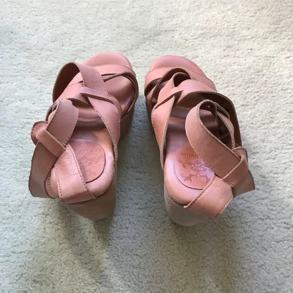 Gee Wawa Suede and Leather Wedge Sandals
