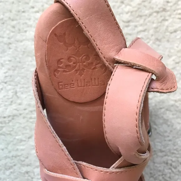 Gee Wawa Suede and Leather Wedge Sandals