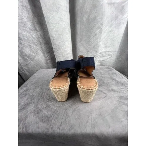 Gentle Souls by Kenneth Cole Womens Cody Suede Espadrilles Navy Blue Size 6.5