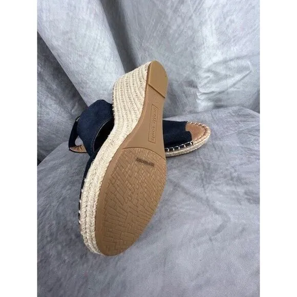 Gentle Souls by Kenneth Cole Womens Cody Suede Espadrilles Navy Blue Size 6.5
