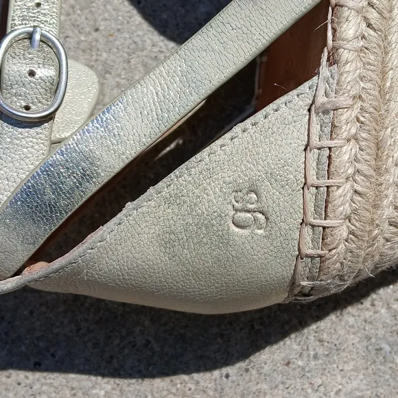 GENTLE SOULS - KENNETH COLE LEATHER Espadrille Wedge Sandal size 9
