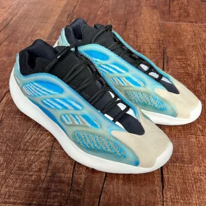 Gently used YEEZY Adidas 700 V3 Arzareth blue and black sneakers futuristic 11