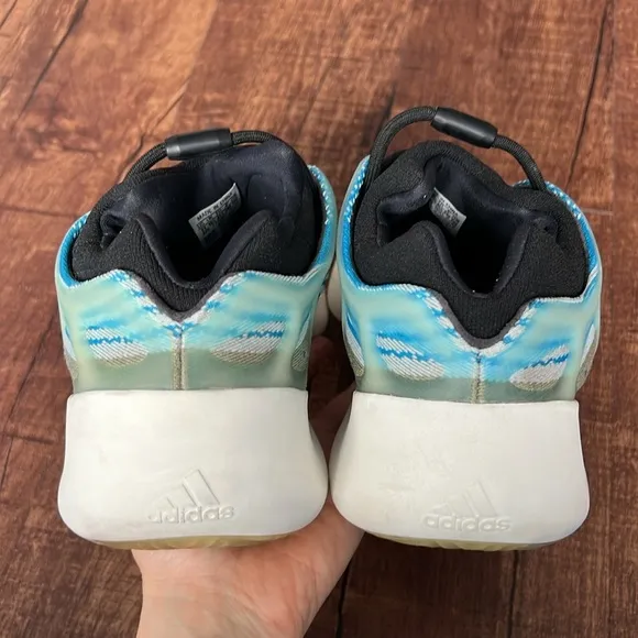 Gently used YEEZY Adidas 700 V3 Arzareth blue and black sneakers futuristic 11