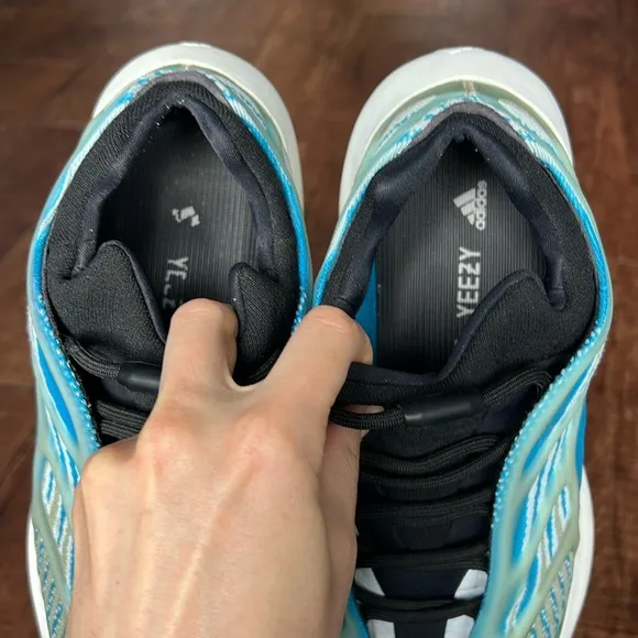 Gently used YEEZY Adidas 700 V3 Arzareth blue and black sneakers futuristic 11