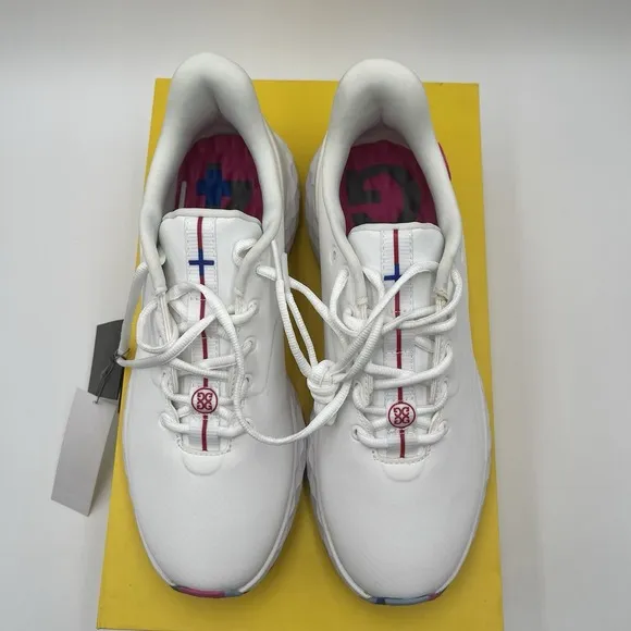 G/Fore G4 MG4  Spikeless Golf Shoes G4MF20EF26 GFore White Pink Mens Size 7