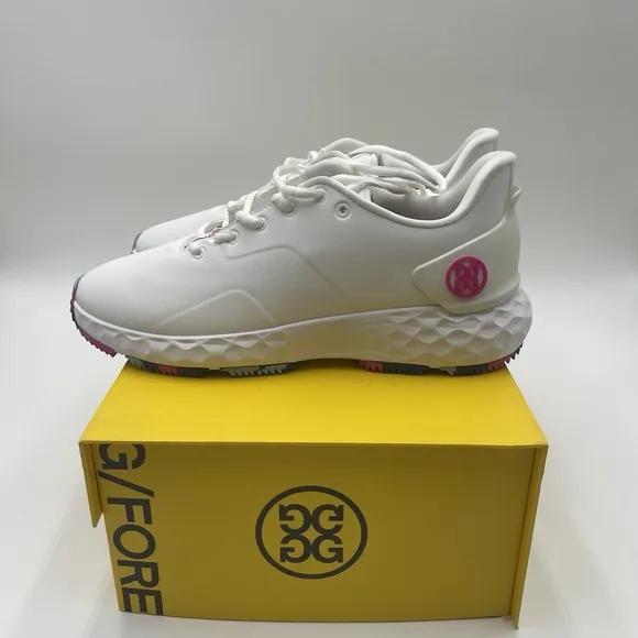 G/Fore G4 MG4  Spikeless Golf Shoes G4MF20EF26 GFore White Pink Mens Size 7