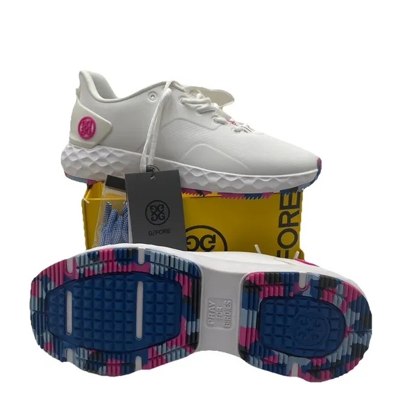 G/Fore G4 MG4  Spikeless Golf Shoes G4MF20EF26 GFore White Pink Mens Size 7