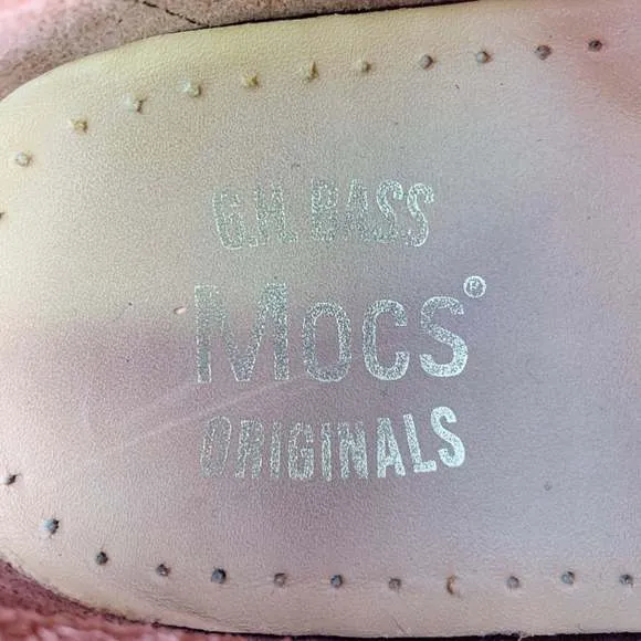 G.H. BASS&amp;CO. Brown Chunky Tread Sole Moccasin Lace-Up Shoes