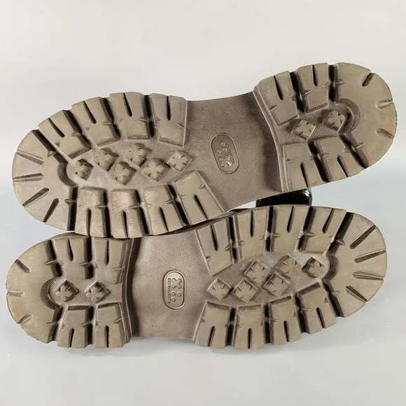 G.H. BASS&amp;CO. Brown Chunky Tread Sole Moccasin Lace-Up Shoes