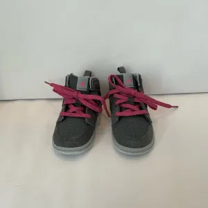 Girls Nike Air Jordan High-Top Sneakers with Pink Laces
