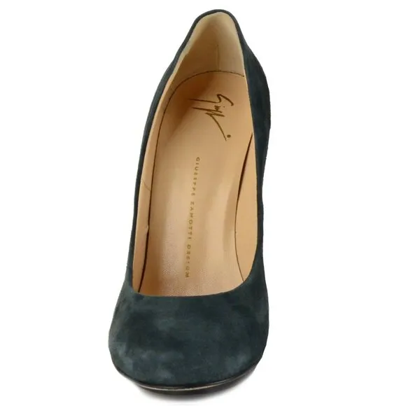 GIUSEPPE ZANOTTI SHOES PUMPS DARK GRAY SUEDE LEATHER PLATFORM HIGH HEEL 40 / 10