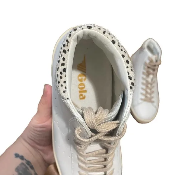 Gola Classics Nova High Safari in White/Cheetah/Nude