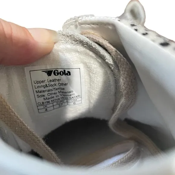 Gola Classics Nova High Safari in White/Cheetah/Nude