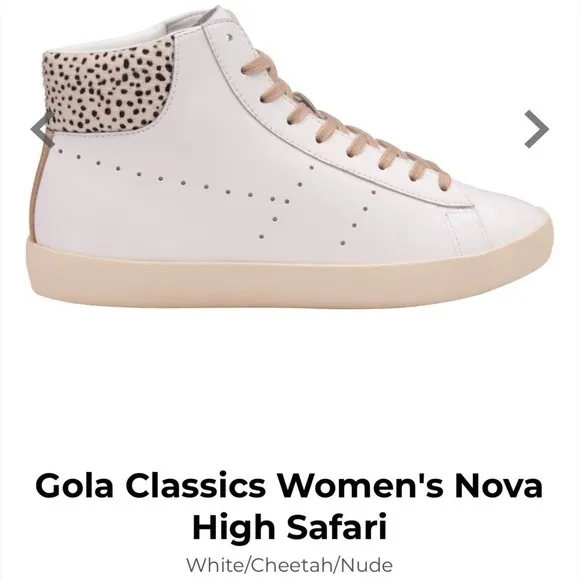 Gola Classics Nova High Safari in White/Cheetah/Nude