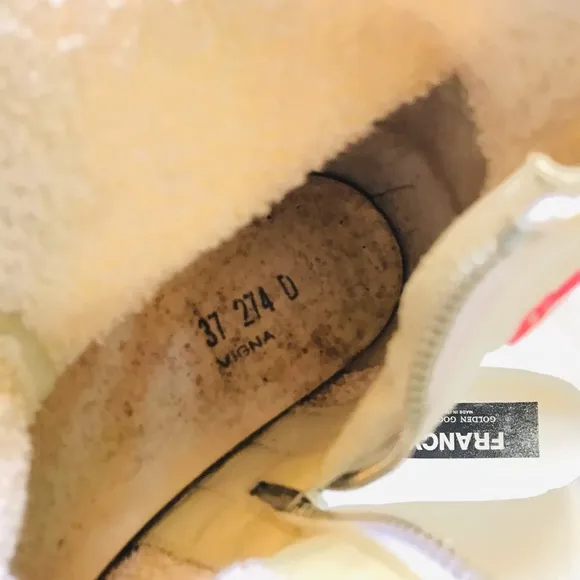 Golden goose francy White High-Top Sneakers with Star Design