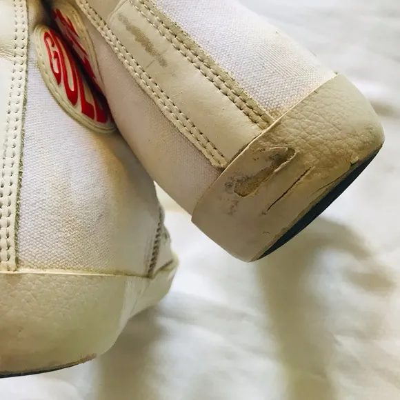 Golden goose francy White High-Top Sneakers with Star Design