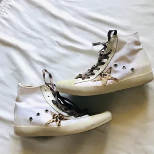 Golden goose francy White High-Top Sneakers with Star Design
